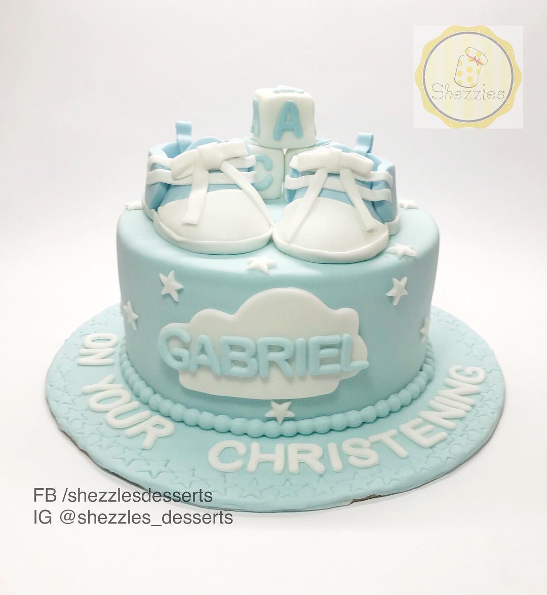 Shezzles Dessert In A Jar Baby Boy Baptism Cake