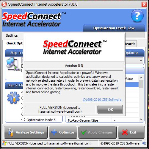 Download SpeedConnect Accelerator 8.0 + Keygen Full Version