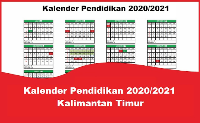 Kalender Pendidikan 2020/2021 Kalimantan Timur