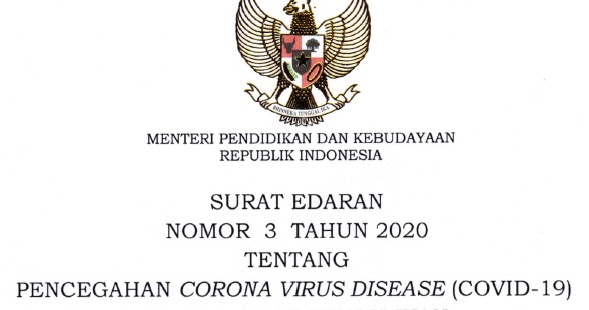 Surat Edaran Mendikbud Nomor 3 Tahun 2020 tentang ...