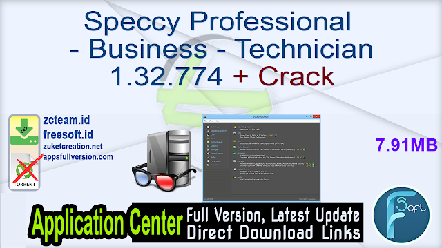 Speccy Professional - Business - Technician 1.32.774 + Crack_ ZcTeam.id