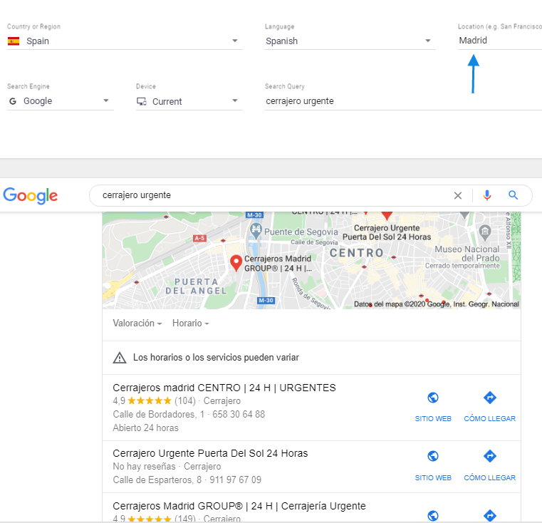 Geolocalizacion Google Local