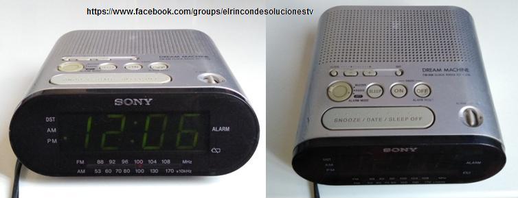 El rincón de soluciones tv - - - -: Radio FM/AM c/Reloj Sony ICF-C218, sin  control de sonido.