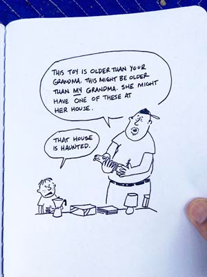 Sketchbook: Overheard at the Flea Market