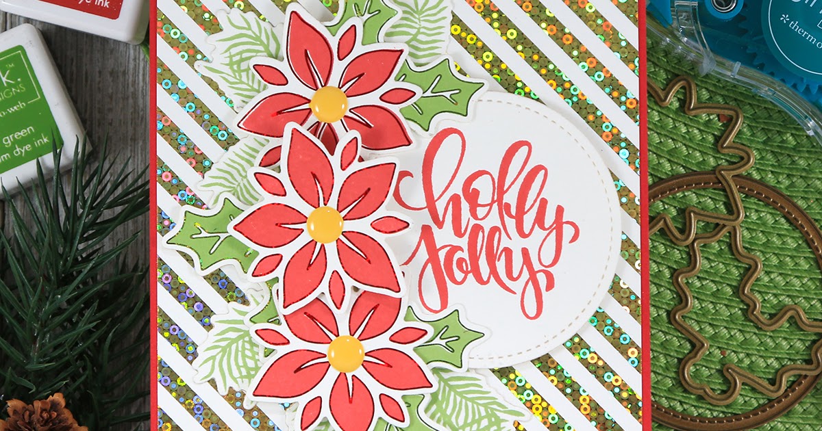 Gina K. Designs StampnFoil Stamp Set, Holly Jolly –
