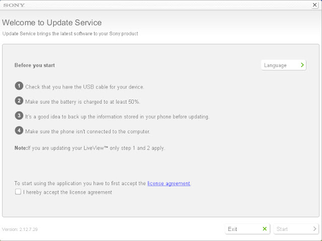 Sony Ericsson Xperia Mini ST15i Android 4 ICS update steps - 2