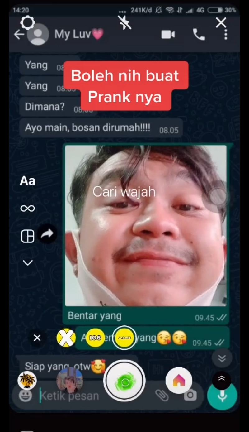 Nama Filter IG Prank Whatsapp Pacar Yang Lagi Viral