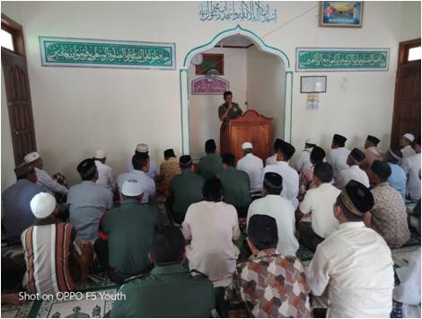 Danramil Sukodono Sholat Jum’at berjamaah dan Doa bersama untuk keselamatan Bangsa