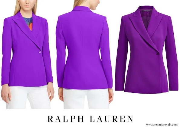 Princess Stephanie wore Ralph Lauren Purple Belinda Side-button Blazer