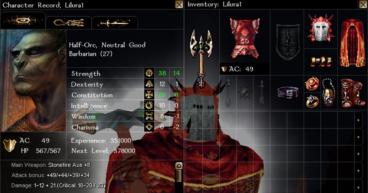 Best cRPGs BARBARIAN BUILD, Neverwinter Nights, NWN1