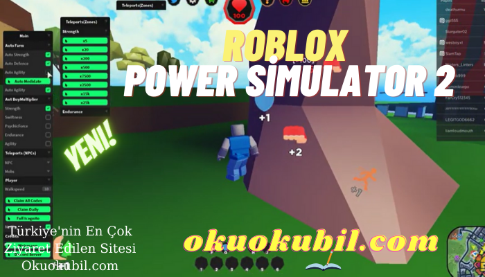 Roblox Güç + Beceri Power Simulator 2 Script, Op Autofarm İndir