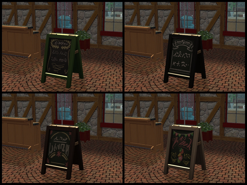 TheNinthWaveSims The Sims 2 The Sims 4 Lil' Business Chalkboard Sign