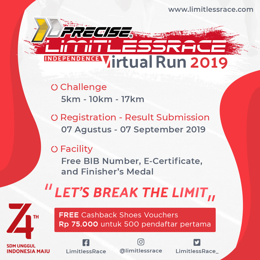 PRECISE-Limitless Race - Independence Virtual Run โข 2019 PRECISE-Limitless Race - Independence Virtual Run โข 2019