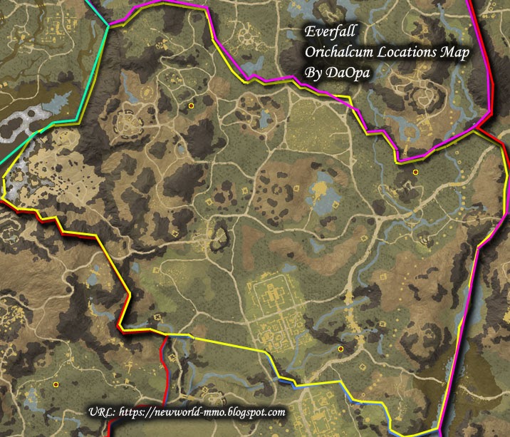 New World Everfall orichalcum map