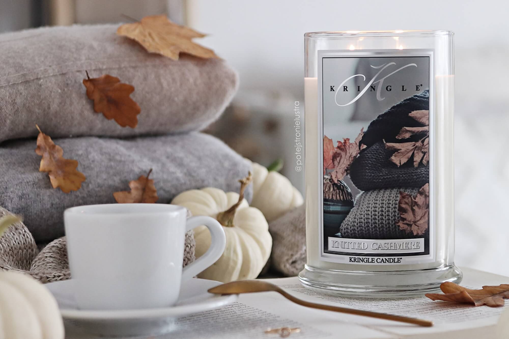 Kringle Candle Knitted Cashmere ciepło kaszmirowego swetra i chłód