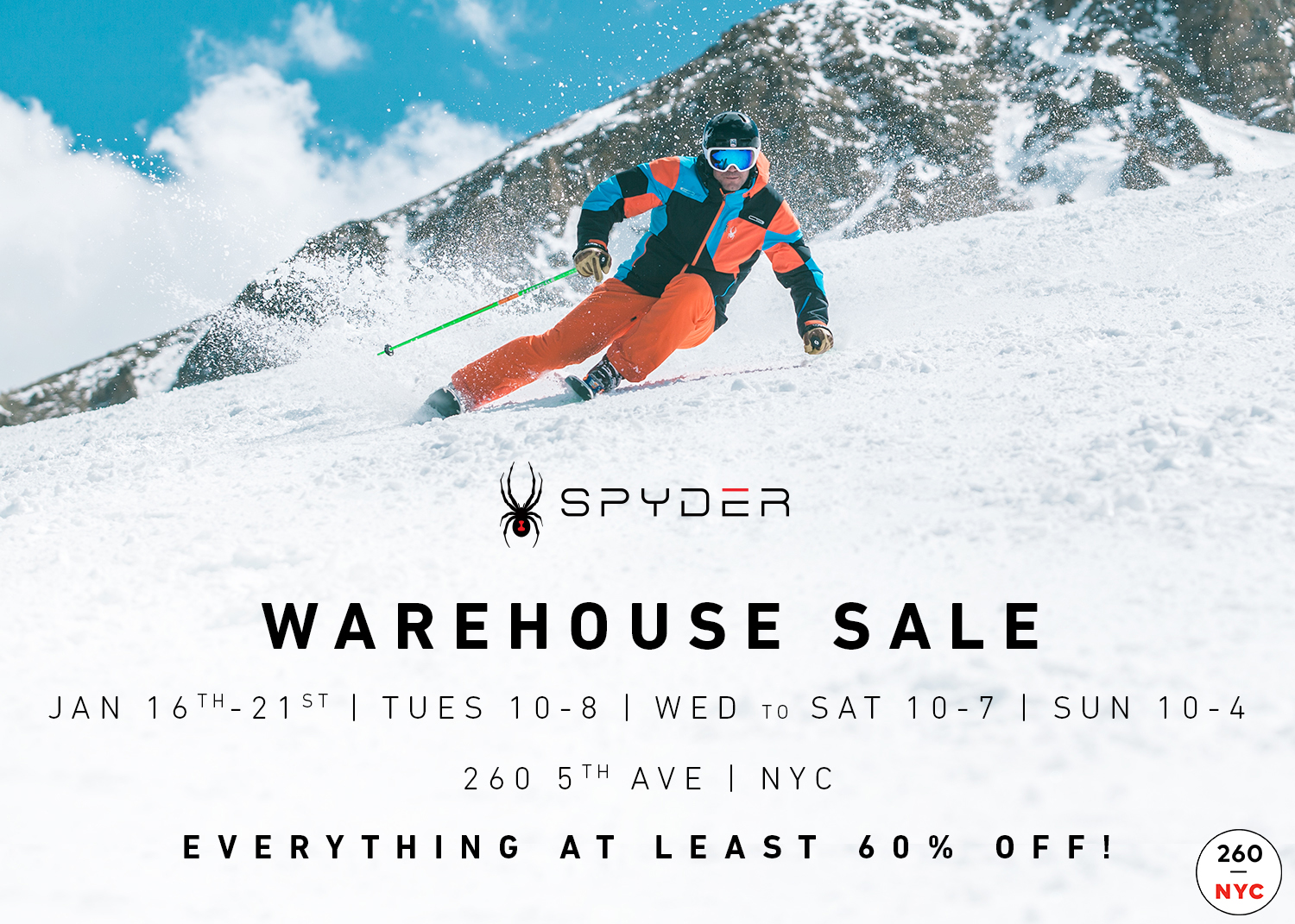 fashionably petite Spyder Sample Sale 1/16 1/21/18