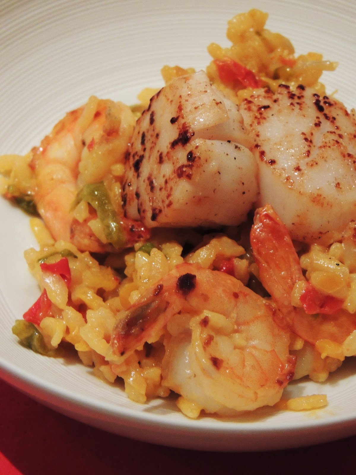 Risotto de Saint Jacques et gambas , un peu "paellisant"...