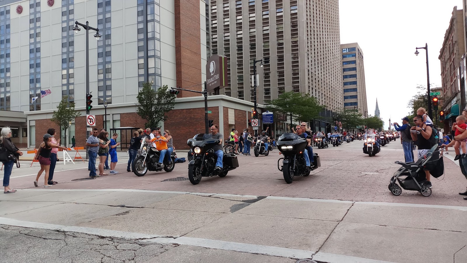115th Anniversary HarleyDavidson's bikes parade, Milwaukee WI USA