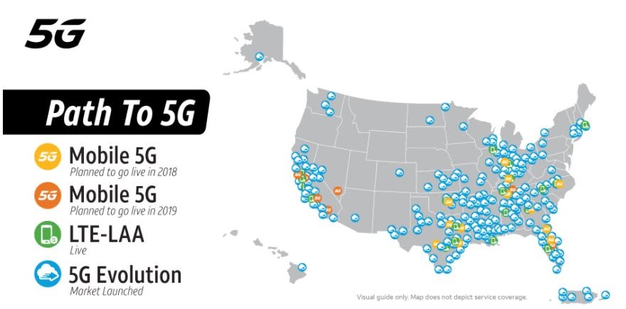 Att Uverse Coverage Map Where Does At T Have 5g 5g Coverage