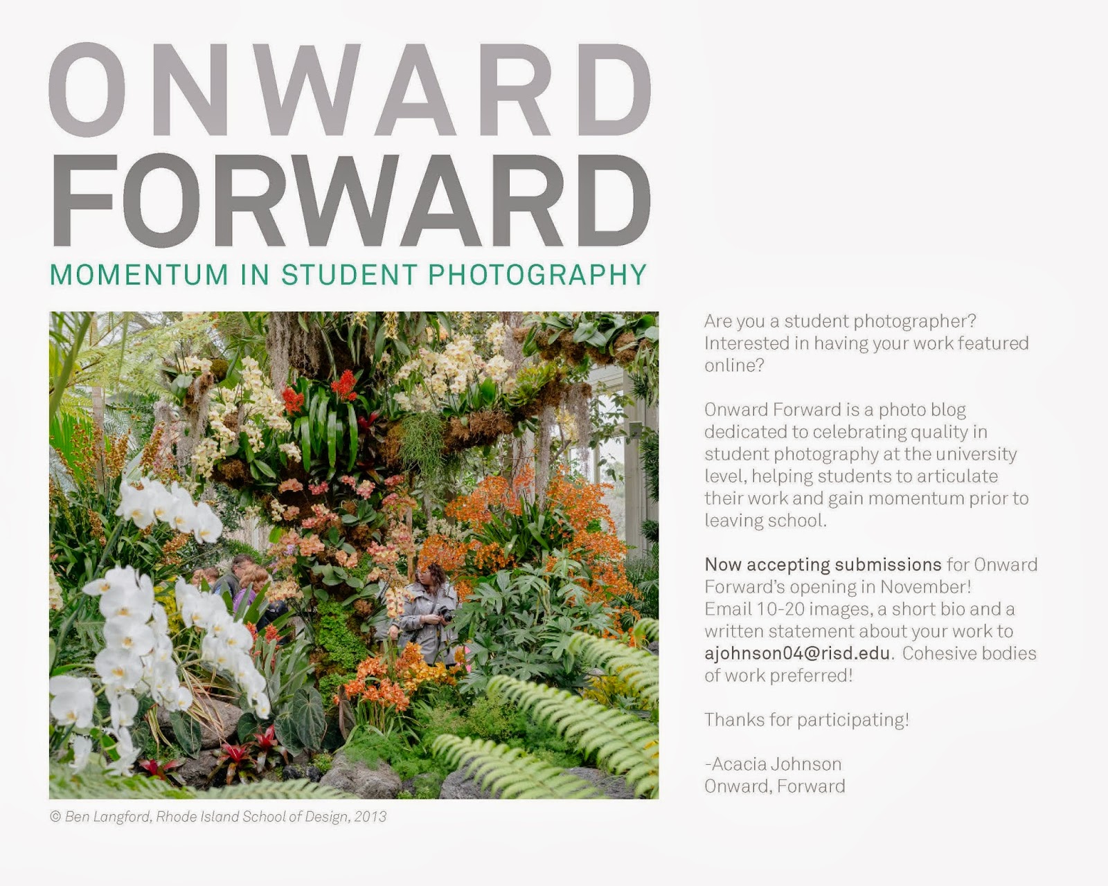SCAD Photography Department News: CALL FOR ENTRY: Onward Forward ...