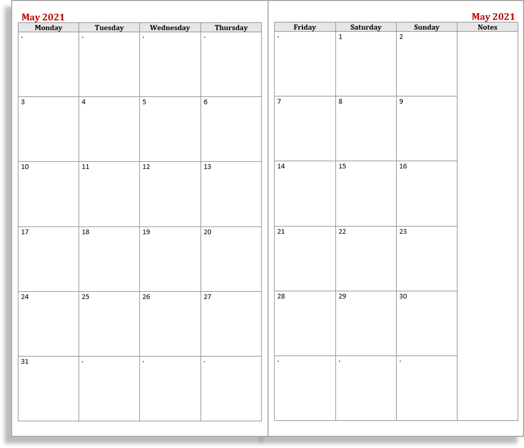 My Life All in One Place: Free Midori TN calendar (diary) inserts for ...