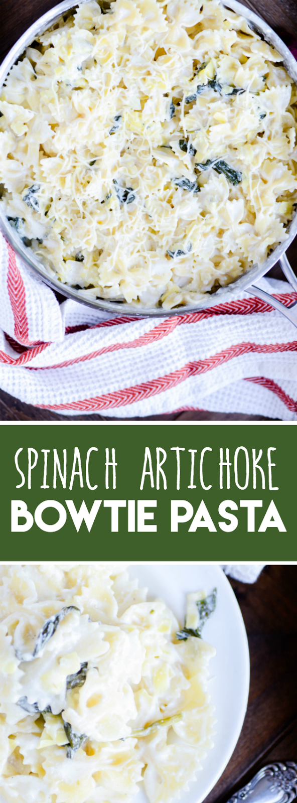 If you love spinach artichoke dip, this is the pasta for you It's your favorite appetizer made into dinner! 