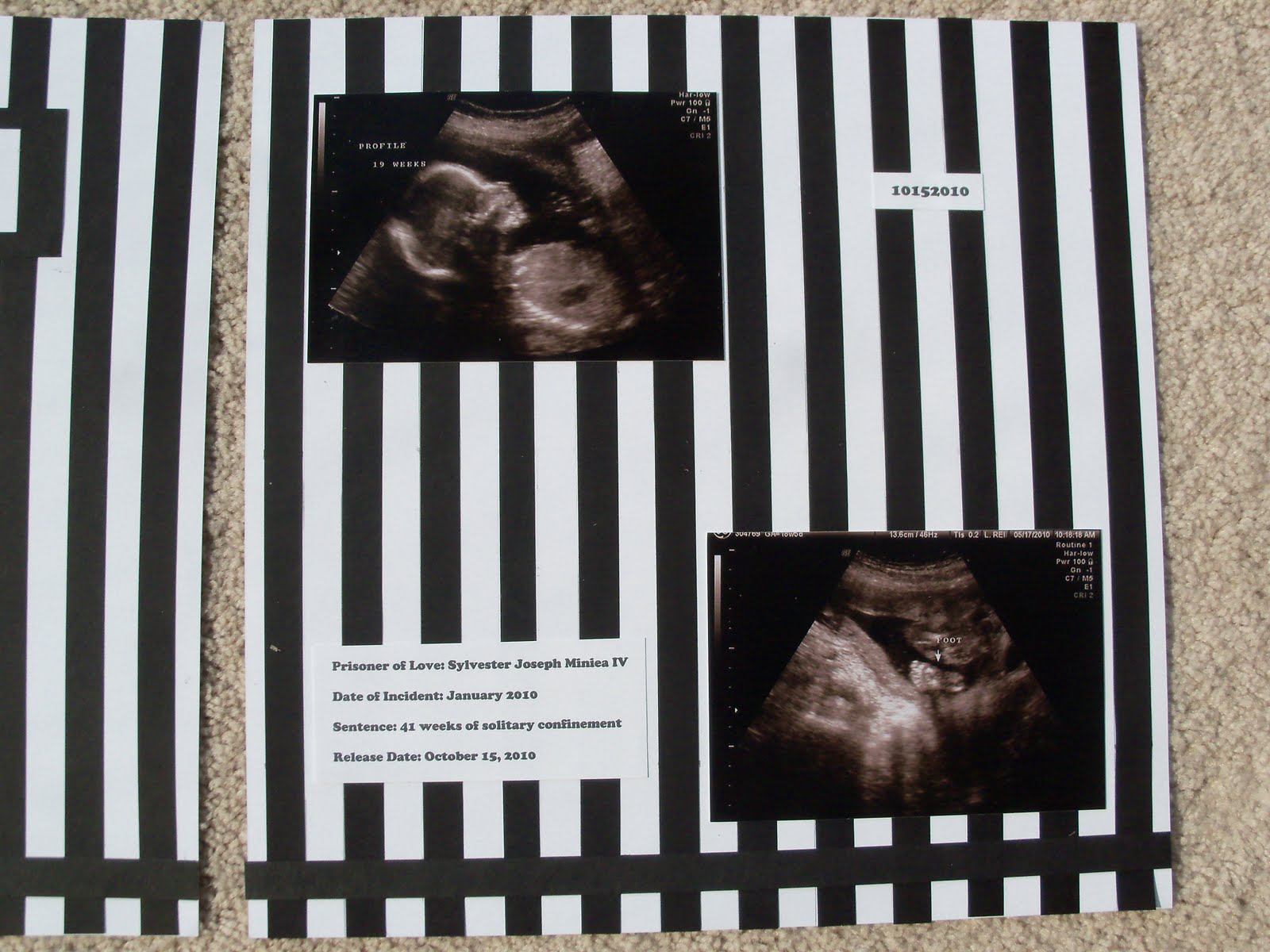 Holly's Hobbies Scrapbook Ultrasound Pictures