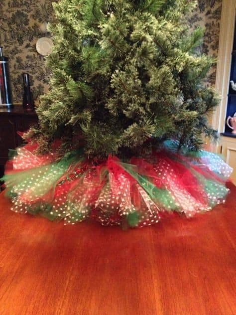 JPYH Falda de árbol de Navidad Bordado de Papá Noel Terciopelo Faldas de árboles de Navidad 90 cm 