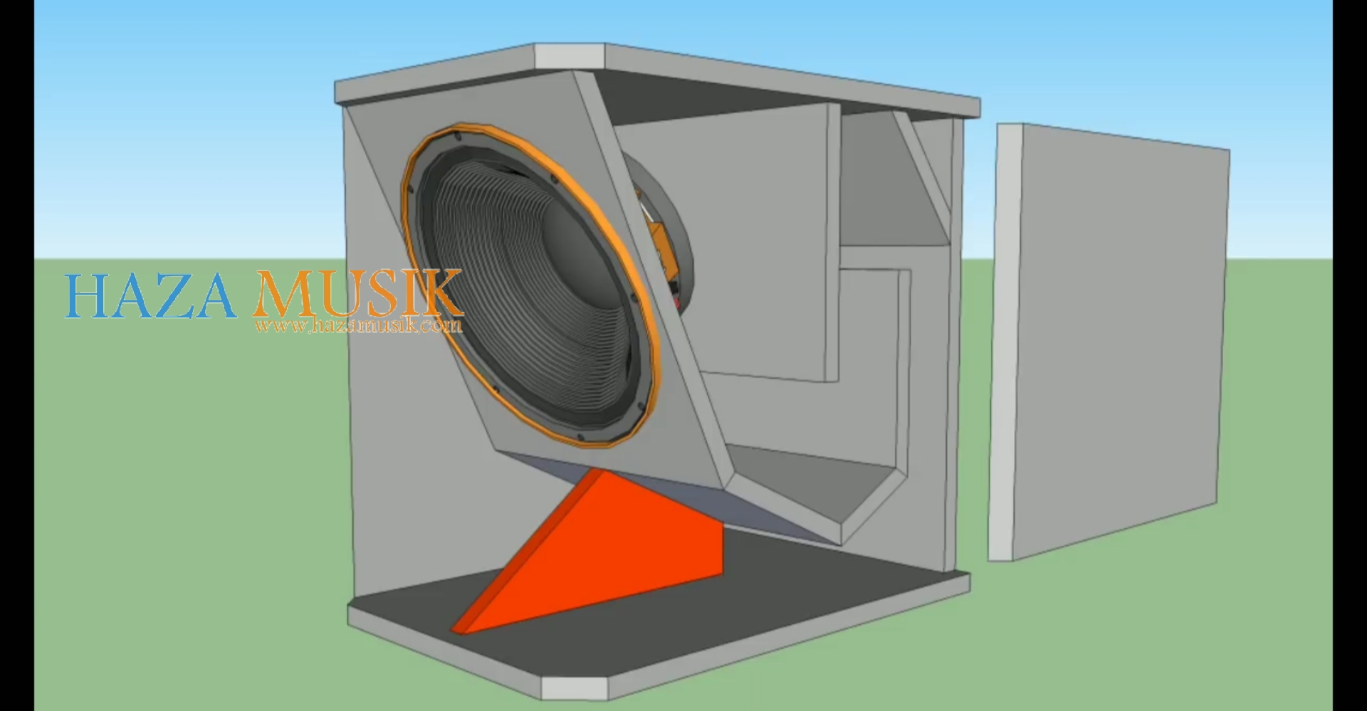 Gambar Ukuran Box Speaker 12inch Sub Scoop Rumahan Haza Musik