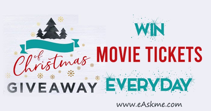 EAskme Christmas & New Year GiveAway: Win Free Movie Tickets Everyday