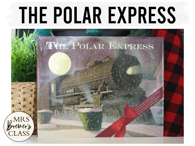The Polar Express book study activities unit with Common Core aligned Christmas literacy companion activities & craftivity for Kindergarten & First Grade