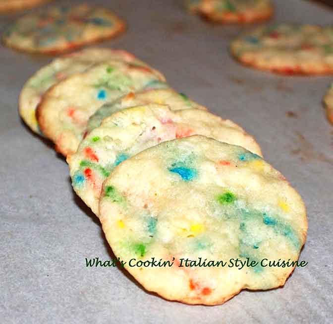 buttery sugar cookies with funfetti in them