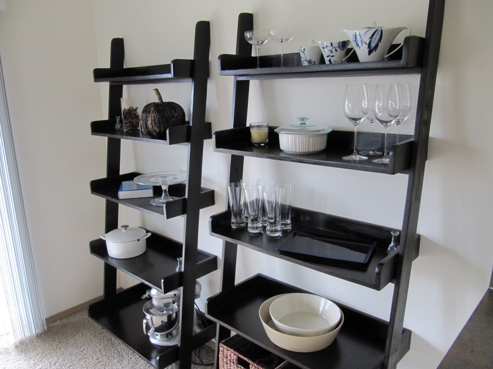 Homemade furniture. Leaning Wall Shelves