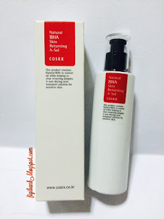 COSRX Natural BHA Skin Returning A-Sol box and bottle