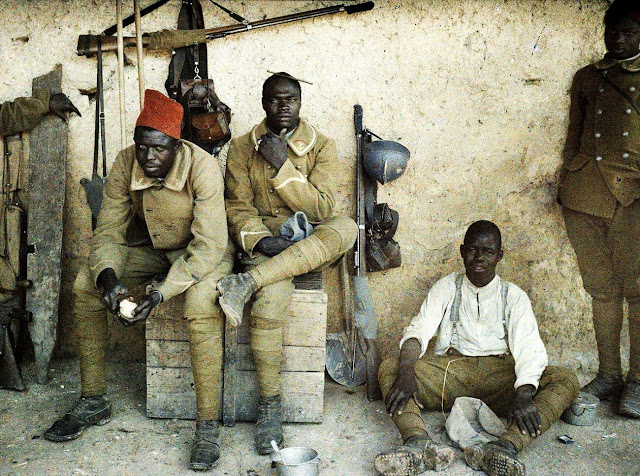 Четыре сенегальских солдата в Санкт-Ульрих. 1917