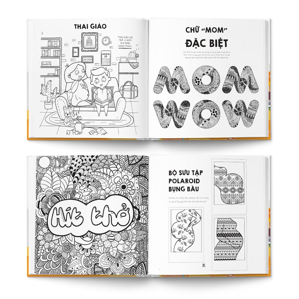 [A116] Tô màu Chín Tháng Mười Ngày cho Bà Bầu - Mẹ Bầu Zui