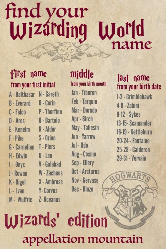 PopQuizfFunPalace Find your Wizarding world name