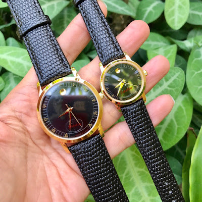 Đồng hồ cặp đôi dây da Movado