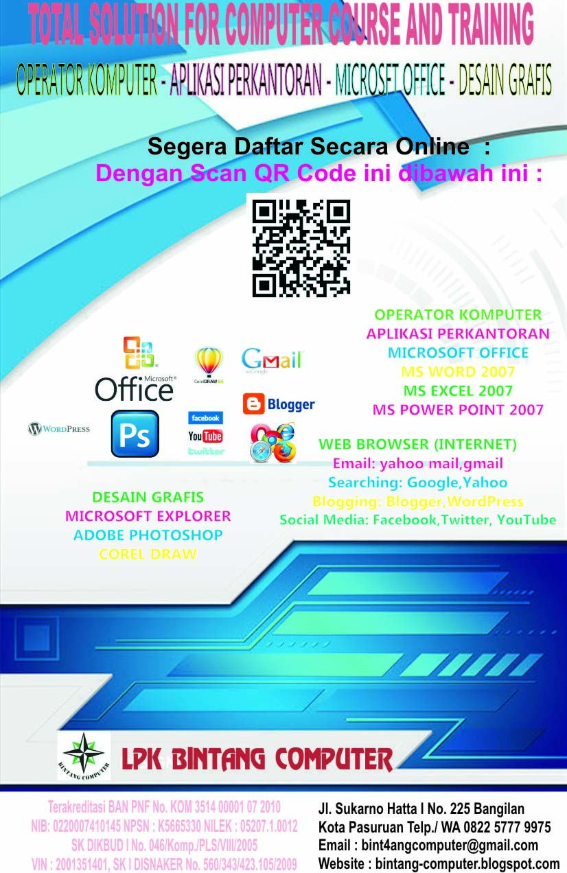 LPK BINTANG COMPUTER FORMULIR PENDAFTARAN ONLINE