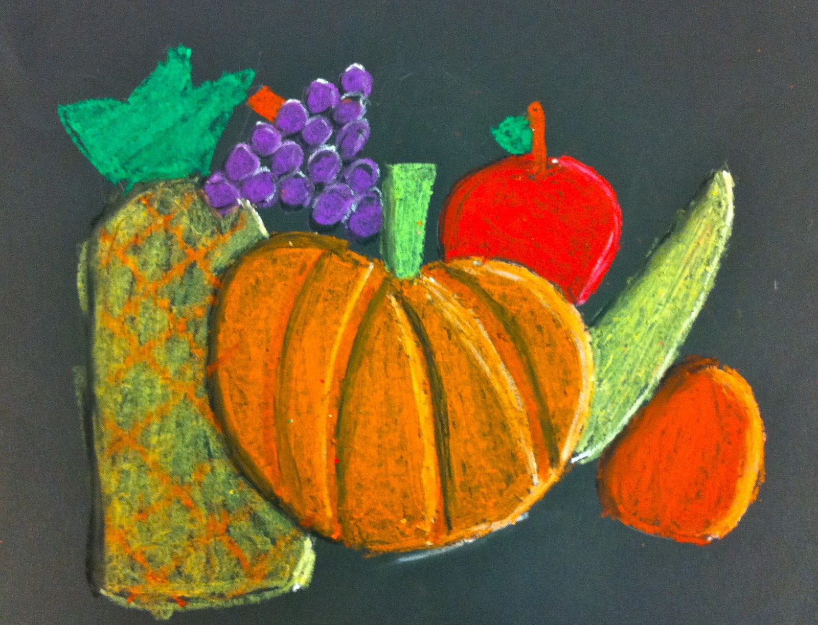 Expression of Imagination "Glue & Pastel Harvest" by Sixth Grade