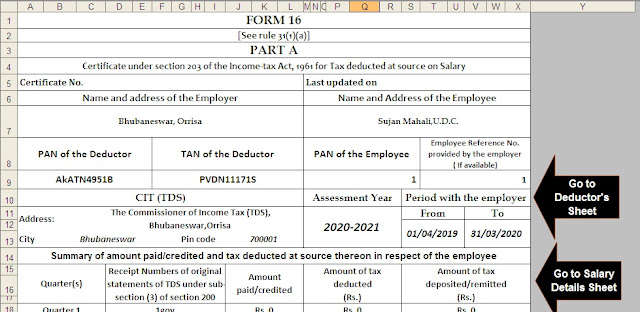 New Income Tax Slab and Tax Rebate/Credit under section 87A With Automated Income Tax Revised Form 16 Part A&B and Part B for F.Y. 2019-20 7