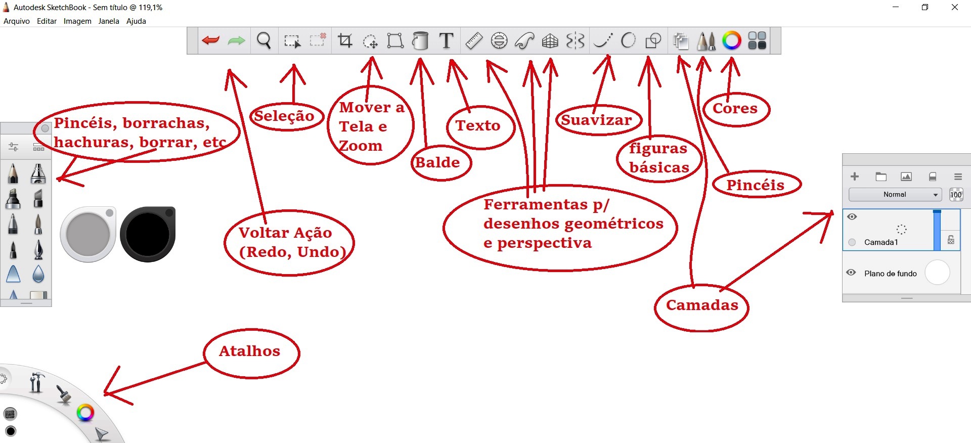 Pincéis para Baixar no Sketch Book