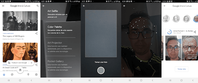 Art Selfie. Opción de la App Google Arts & Culture