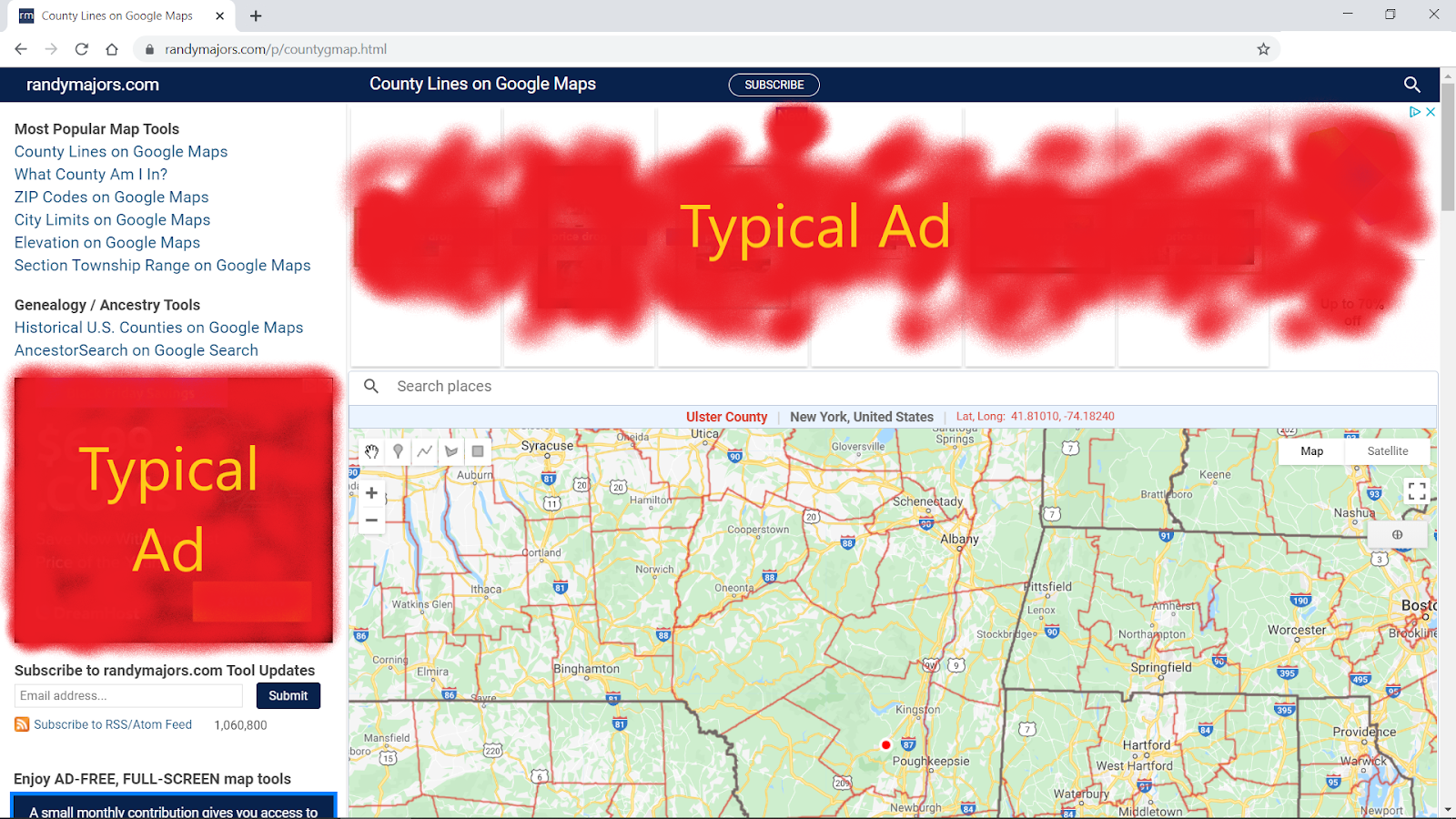 Enjoy ALL of the map and search tools ADFREE and FULLSCREEN! free
