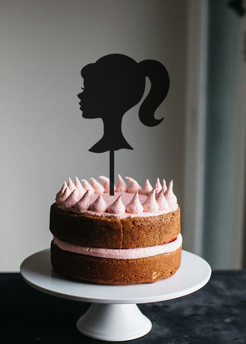 Lady cake topper