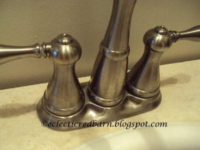 Eclectic Red Barn: How to clean brushed nickel faucets
