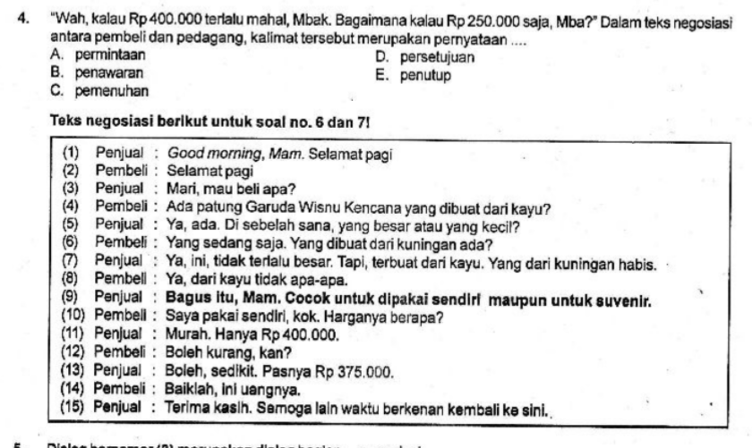 Download soal pat Bahasa Indonesia kelas 10 semester 2
