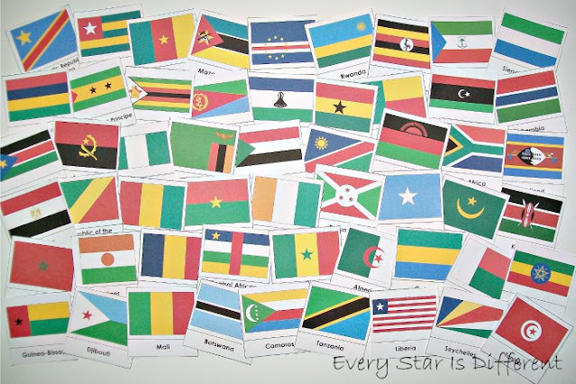 Flags of Africa Cards (Free Printable)