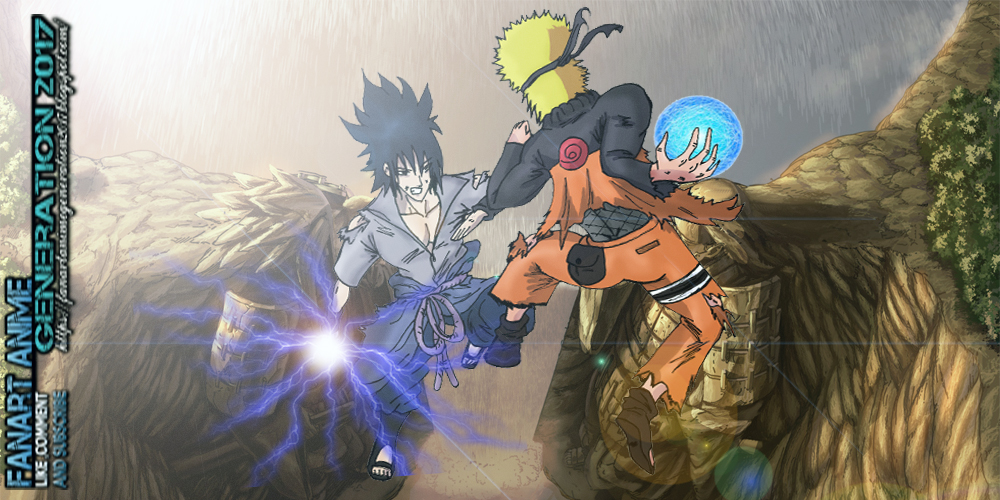 Naruto Vs Sasuke Vallée De La Fin Fanart Anime Generation 2017