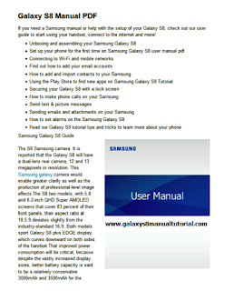 Samsung Galaxy S8 Manual